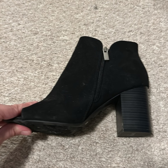 BAMBOO Black Peep Toe Heels - Picture 8 of 9